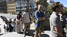 Náv�t�vníci vyu�ili volného vstupu do Národního muzea v Praze. (6. zá�í 2026)