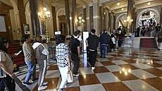 Náv�t�vníci vyu�ili volného vstupu do Národního muzea v Praze. (6. zá�í 2026)
