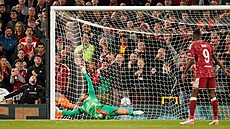 Branká� Jan Oblak (Atlético) inkasuje v 50. minut� druhý gól v utkání Ligy...