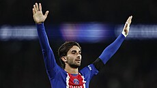 Ferran Torres z Paris Saint-Germain slaví hattrick v utkání proti Slovanu...