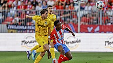 Dohrávka 4. kola Chance ligy mezi Zbrojovkou Brno a Hradcem Králové. (2. zá�í...