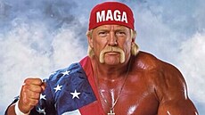 Obrázek AI, ve kterém je Trump jako svalnatec.