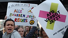 Po prvních výsledcích voleb v Sasku-Anhaltsku vy�li n�kte�í odp�rci AfD do ulic...