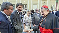 Filip Sternberg s tehdej�ím kardinálem Dukou. (5. zá�í 2014)