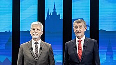 Andrej Babi� a Petr Pavel v debat� televize Prima (25. ledna 2023)