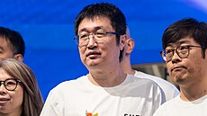 �éf Sheinu Xu Yangtian, známý i jako jako Sky Xu, p�i burzovní premié�e firmy...
