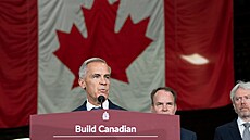 Kanadský premiér Mark Carney na projevu v Ontariu 3. zá�í 2026