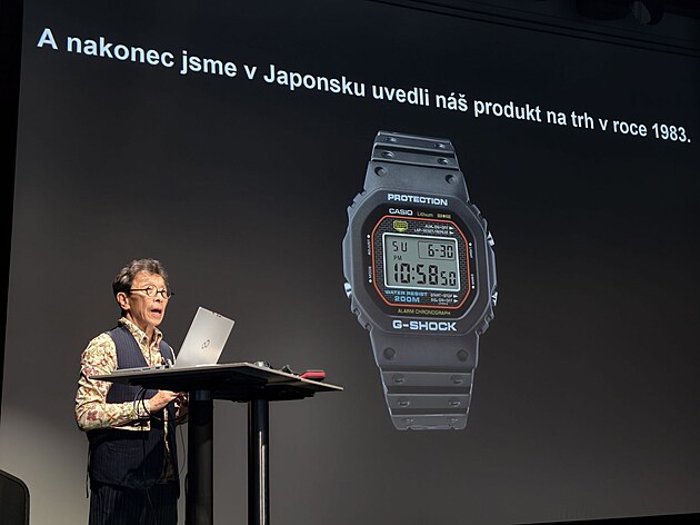 Otec hodinek Casio G-Shock Kikuo Ibe na setkání s novináři a fanoušky v Praze