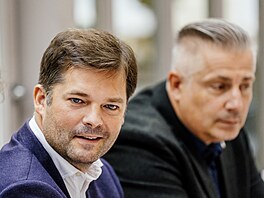Snídan� s noviná�i v Lidovém dom� po�ádaná sociální demokracií. Na snímku...