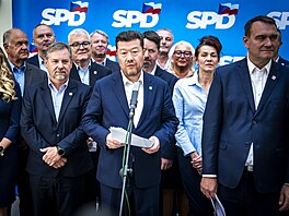 Zahájení horké fáze kampan� SPD p�ed komunálními a senátními volbami. Na snímku...