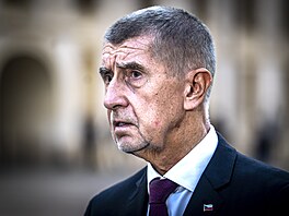 Tisková konference premiéra Andreje Babi�e po setkání s prezidentem Petrem...