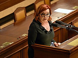Ministryn� financí Alena Schillerová za ANO na sch�zi Sn�movny (11. zá�í 2026)