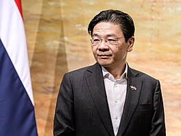 Singapurský premiér Lawrence Wong na oficiální náv�t�v� v Bangkoku, Thajsku....