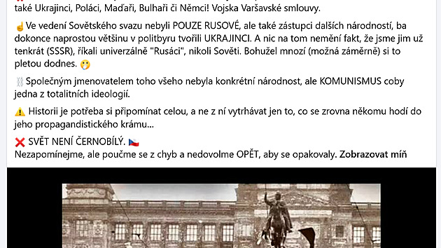 M�ty a l�i o invazi do �SSR v roce 1968 ���en� na soci�ln�ch s�t�ch