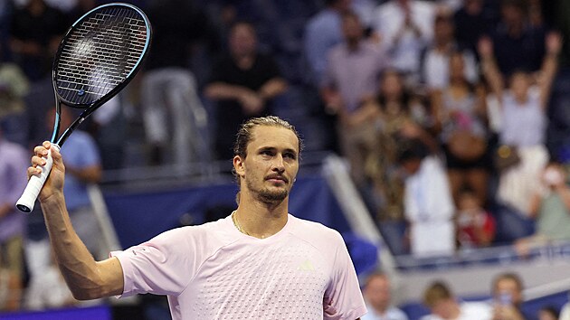 N�meck� tenista Alexander Zverev slav� postup do semifin�le US Open.
