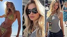 Blond kráska boduje na Instagramu.