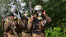 P�íslu�níci ruské Národní gardy trénují ve výcvikovém st�edisku v Novosibirské...