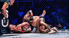 Jonas Magard p�i vít�zné submisi nad Radkem Rou�alem