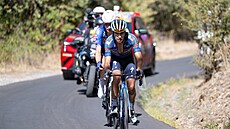 S vít�zem královské 20. etapy cyklistické Vuelty Mikelem Landou (Quick-Step)...