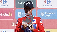 Lídr celkové klasifikace Vuelty, Enric Mas z Movistaru, u� po 20. etap� ví, �e...