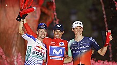 NEJLEP�Í TRIO. Vít�zného �pan�lského cyklistu Enrika Mase z Movistaru...