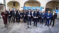 Zahájení horké fáze kampan� SPD p�ed komunálními a senátními volbami. Na snímku...