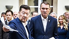 Zahájení horké fáze kampan� SPD p�ed komunálními a senátními volbami. Na snímku...