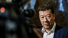 Tomio Okamura na tiskové konferenci k vyhlá�ení mimo�ádných sch�zí Poslanecké...
