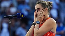 Zklamaná Aryna Sabalenková po porá�ce ve finále US Open