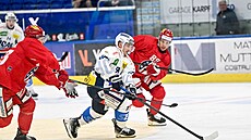 Petr Kodýtek v akci v dresu Ambri-Piotta.