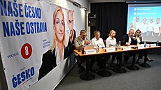 Tisková konference hnutí Na�e �esko v klubu Atlantik v centru Ostravy. (9. zá�í...
