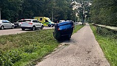 Auto skon�ilo na st�e�e. (16. zá�í 2026)