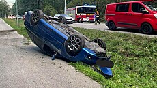 Auto skon�ilo na st�e�e. (16. zá�í 2026)