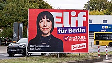 Volební plakát Levice k blí�ícím se zemským volbám v Berlín� (10. zá�í 2026)