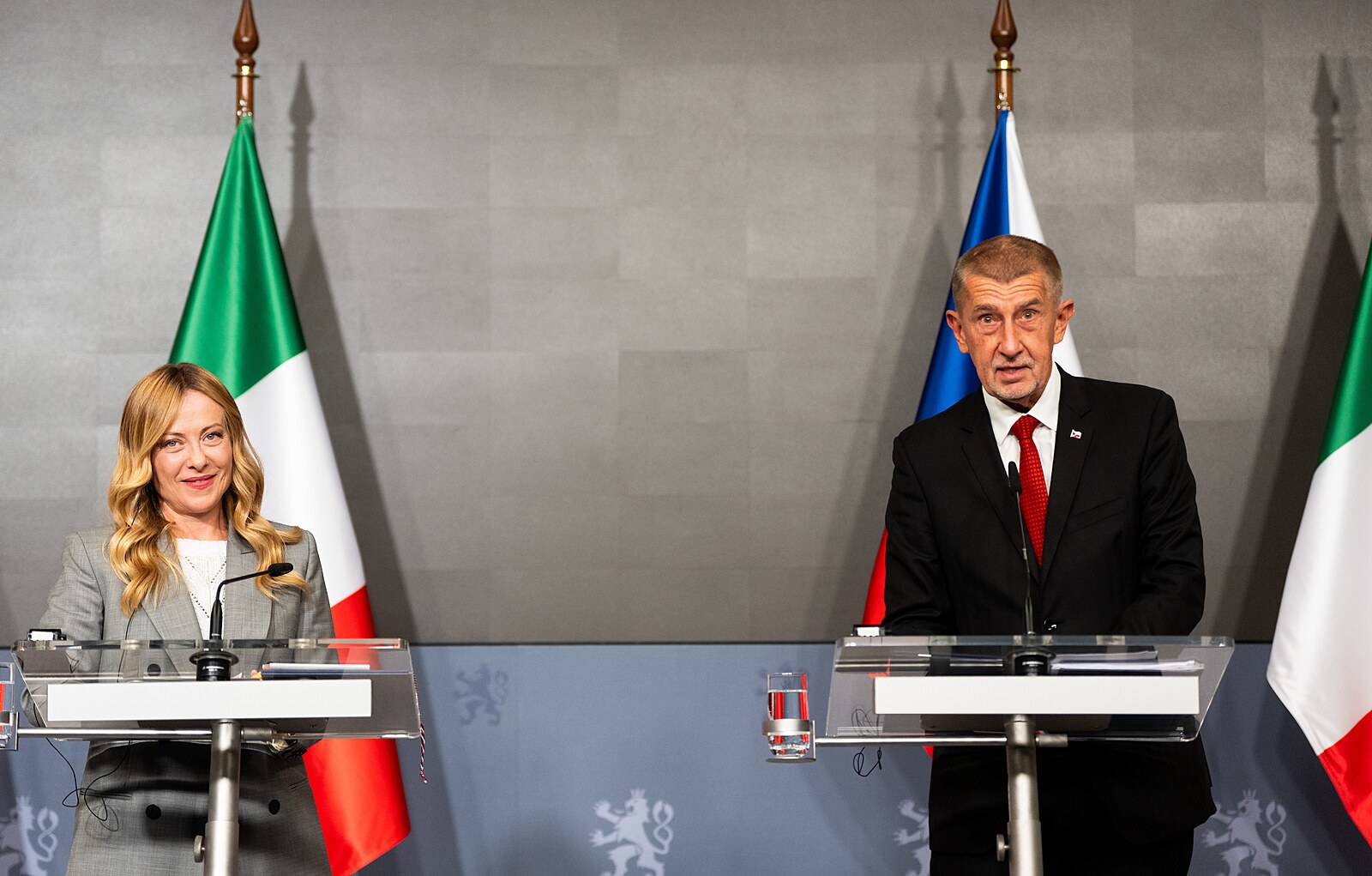 „Itálii mám rád.“ Babiš přijal Meloniovou, hlavním tématem byly emisní povolenky