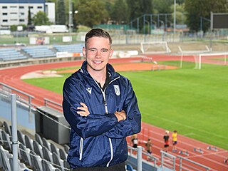Dominic Rajna, asistent trenéra druholigového FK Viagem Ústí nad Labem.