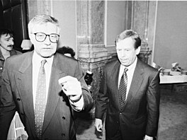 Václav Havel s Václavem Klausem (1993)
