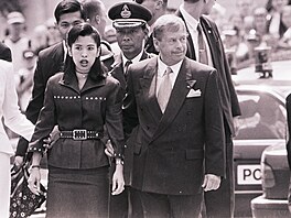 Václav Havel. Náv�t�va thajské princezny Chulabhorn v �eské republice. (2000)