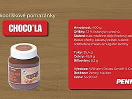 Choco�la lískoo�í�kovo-kakaový krém (400 gram�) z Penny se vyrábí takté� v...