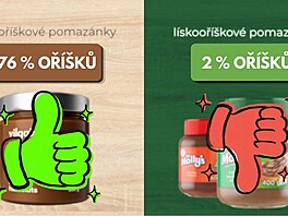 Ve slo�ení se na prvním míst� umístila lískoo�í�ková pomazánka Vilgain za 289...