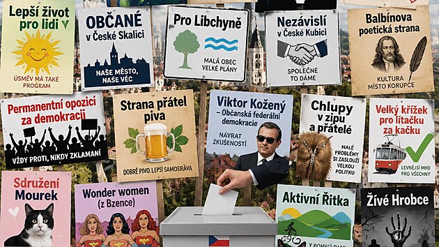 Recese v komunálních volbách. Asociálové slibují konec gravitace, mimozemšťani bydlení