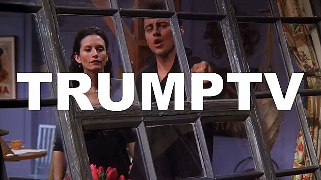 Hrdinov� popul�rn�ch americk�ch seri�l� vyu�it� v klipu ke spu�t�n� Trump TV. (22. z��� 2026)