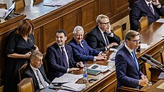 Andrej Babi� (ANO), Petr Macinka (Motoristé), Jaromír Z�na (SPD), Ale� Juchelka...