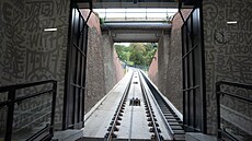 Nov&aacute; lanovka na Petř&iacute;n design&eacute;rky Anny Mare&scaron;ov&eacute;. Pohled ze spodn&iacute; stanice...