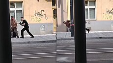 Strá�ník v akci. Incident v Jeronýmov� ulici v Praze 4 se tento týden objevil...