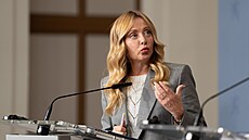 Italská premiérka Giorgia Meloniová na sch�zi v Praze. Pozval ji premiér Andrej...
