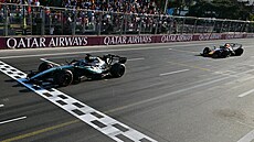 George Russell vít�zí ve Velké cen� Ázerbájd�ánu p�ed Maxem Verstappenem.