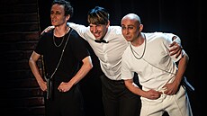 Premiéra Oby�ejná holka_Jan Batt�k, Peter Pecha, Martin Holec