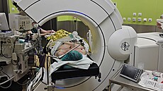 P�ístroj Cone Beam CT (CBCT) vytvo�í v reálném �ase trojrozm�rný obraz plic....
