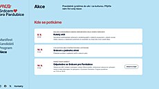 Screenshoty, které potvrzují p�edvolební akci nového politického hnutí Srdcem...